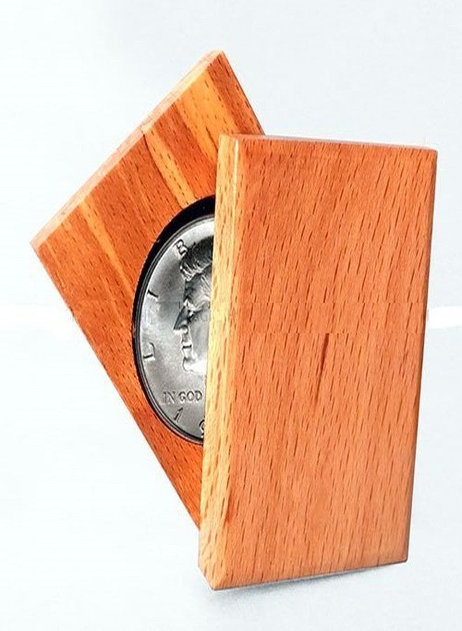 MilesMagic Magician's Teleporting Half Dollar Wooden Block Gimmick | Coin Transportation or Appear Disappear Box for Real Close Up Illusion Magic Tricks - Image 2